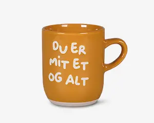 Krus 'Du er mit et og alt' gul