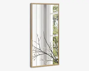 Spejl slim egetræ 40x80 cm 