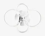 Loftlampe Cires krom B.65,5 cm