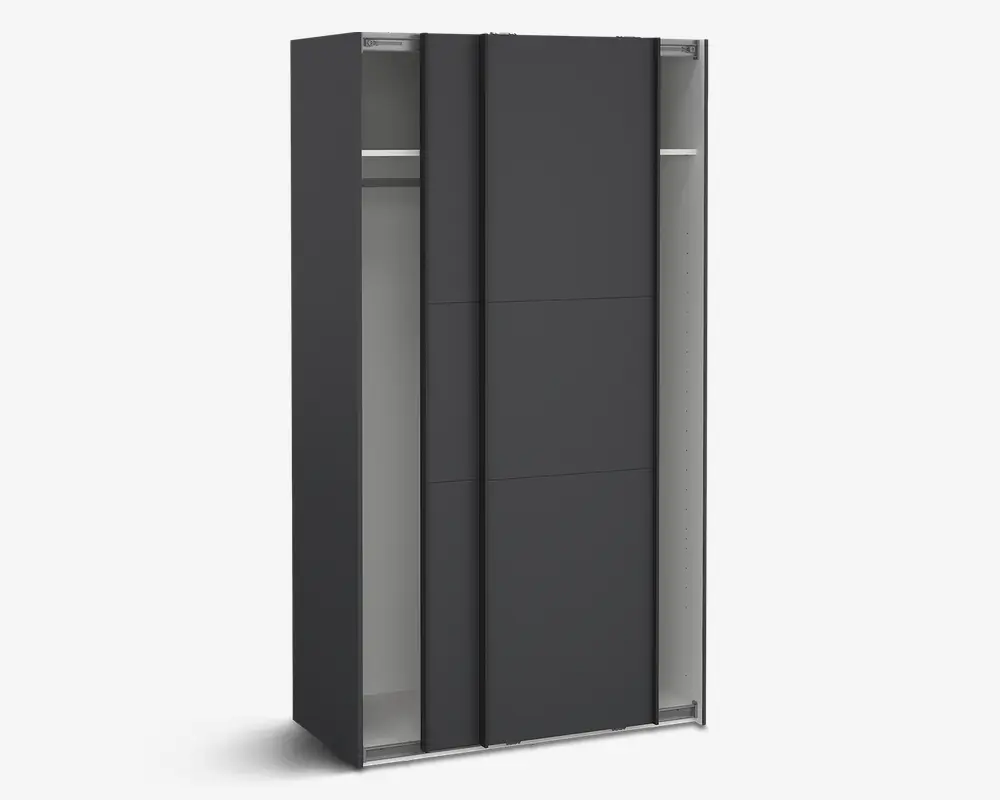 Garderobeskab Case grå B. 119 x H. 221 cm