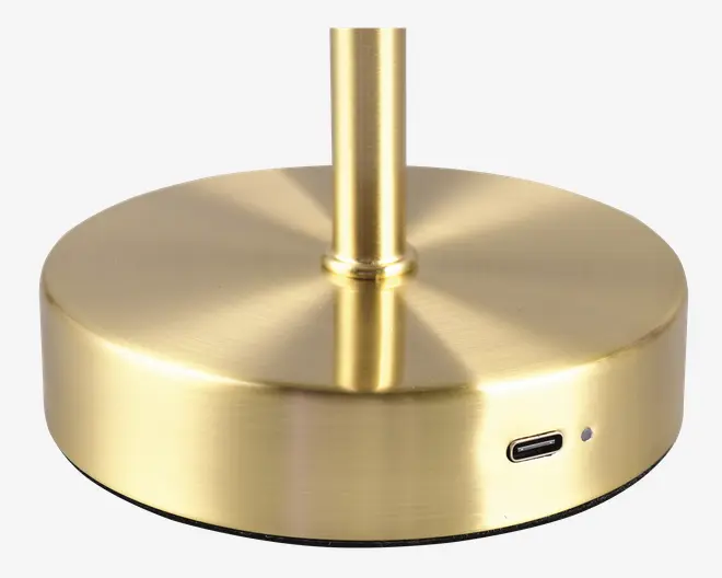 Bordlampe Jeff mat messing H.30 cm 