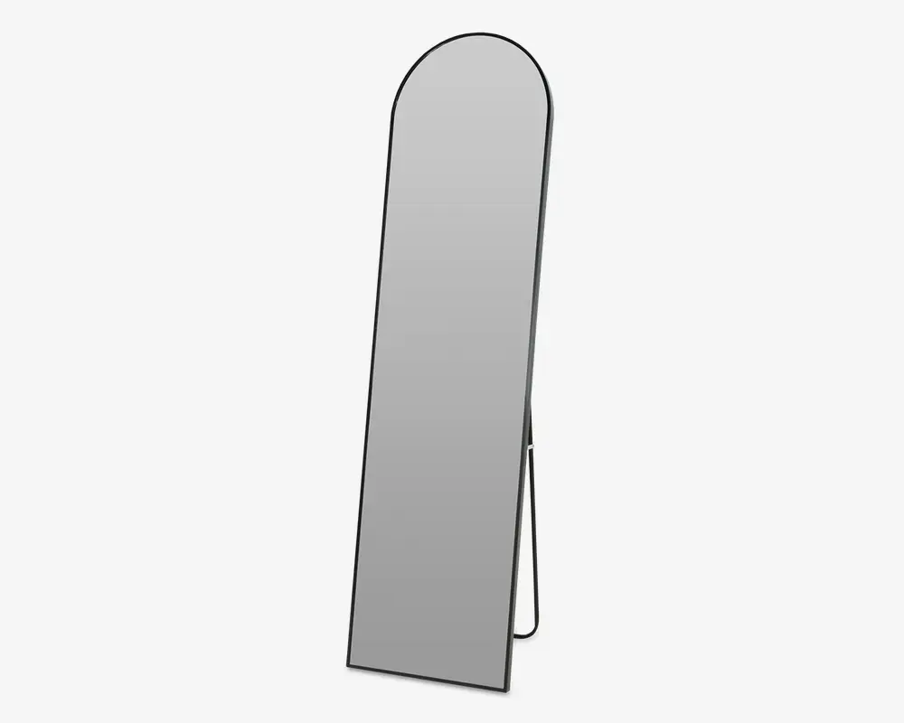 Spejl stående sort H.150 cm 