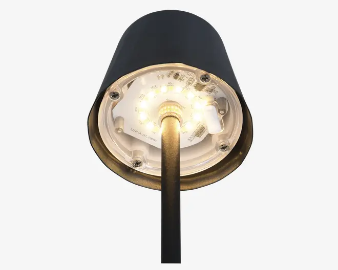 Bordlampe Diaz mat sort H.21 cm