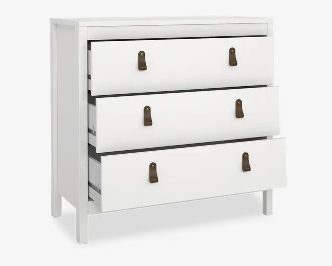 Kommode Madrid med 3 skuffer hvid