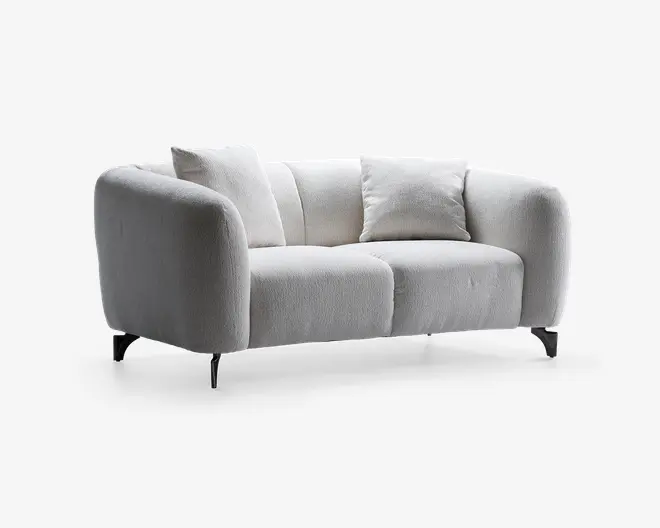 Sofa 2 pers. lys beige møbelstof