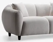 Sofa 2 pers. lys grå møbelstof