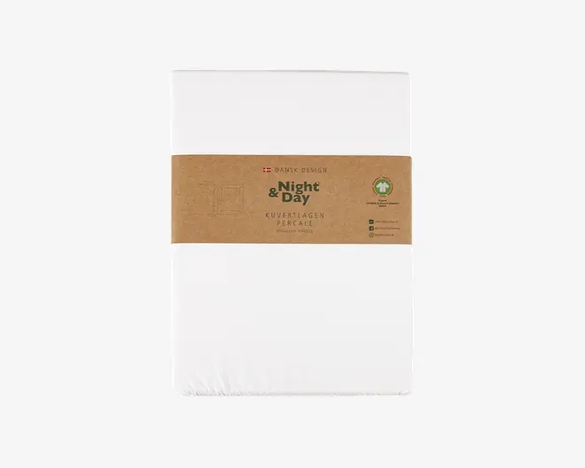 Kuvertlagen Percale Hvid 90x200 cm