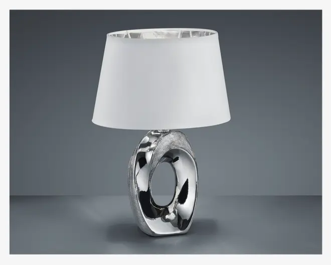 Bordlampe Taba Sølv H.33 cm