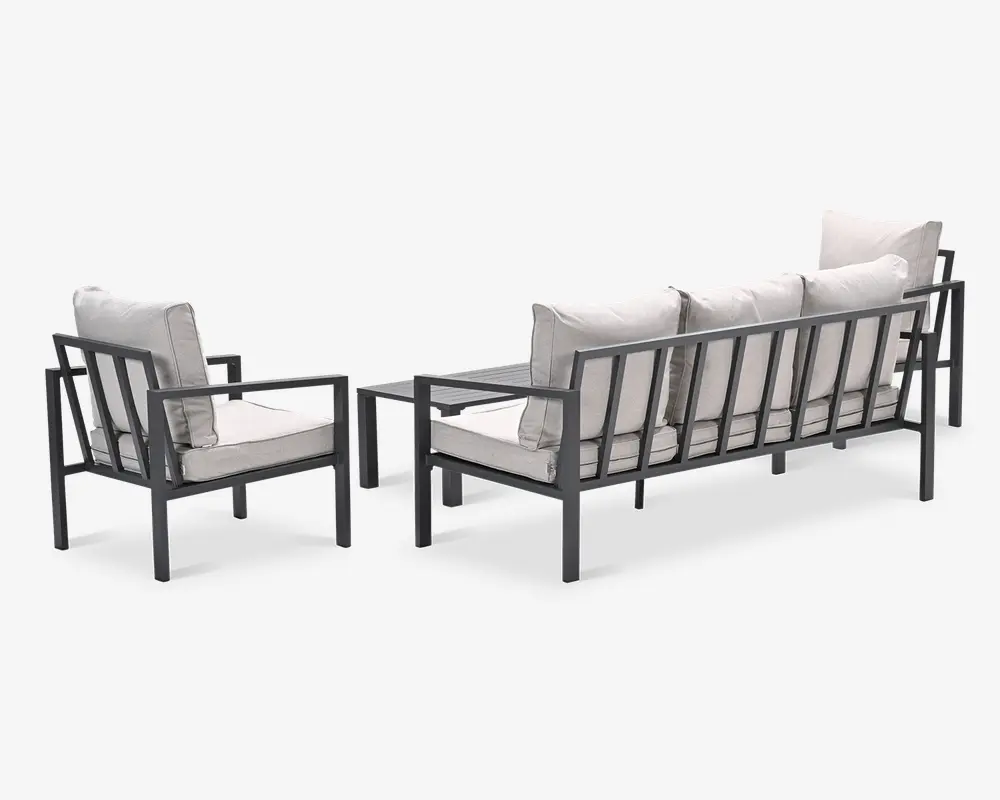 Loungesæt 3+1+1+bord antracit