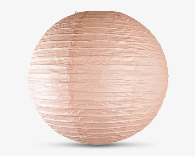 Rispapirlampe rosa Ø.40 cm