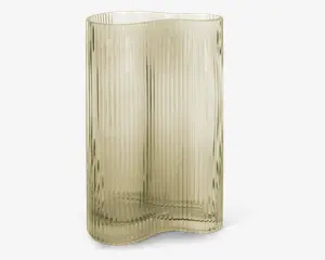 Vase bølget Allure grøn H.27 cm