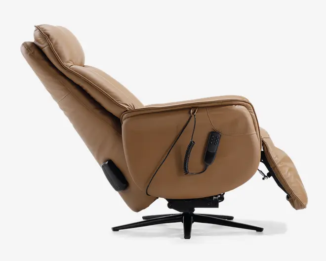 Stol m/indbygget skammel og løftefunktion