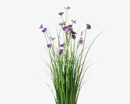 Græs med blomster grøn H.75 cm