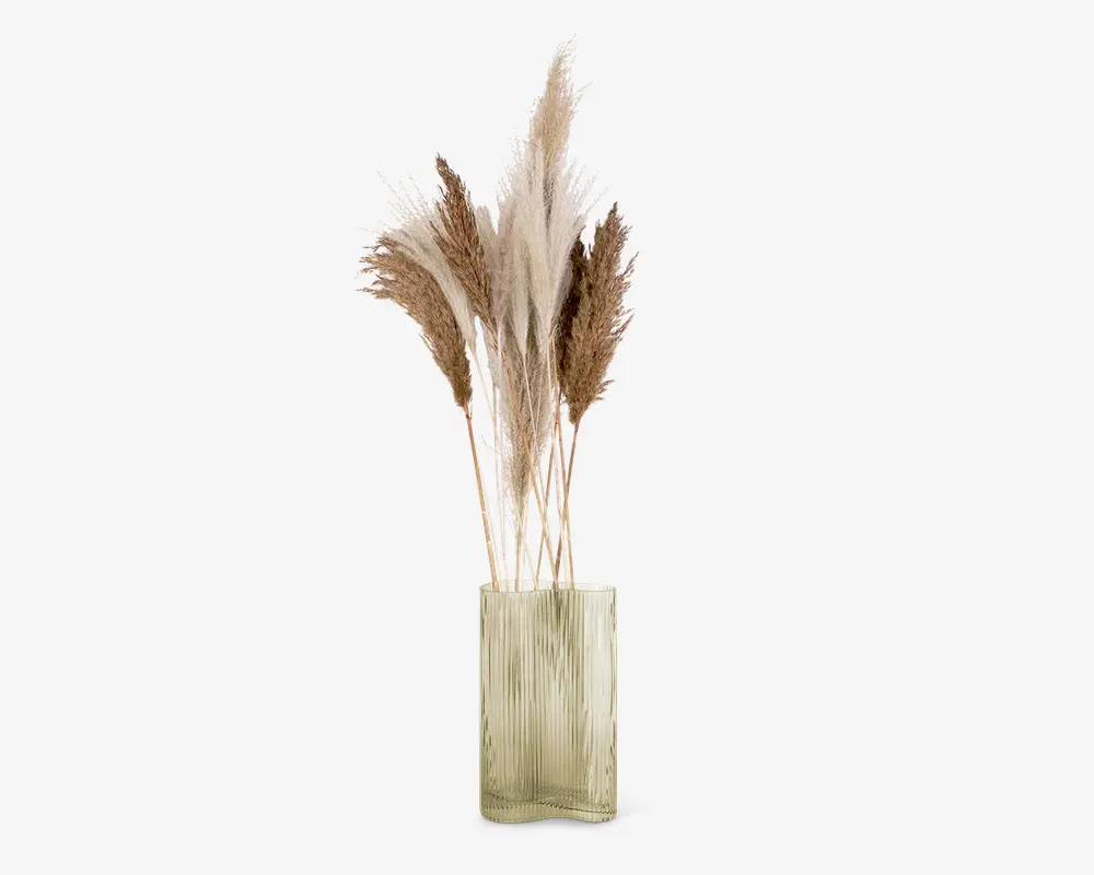 Vase bølget Allure grøn H.27 cm 