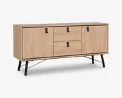 Skænk Ry B. 150 cm sort/eg