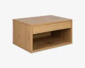 Sengebord Cholet med 1 skuffe vild eg kunstfiner