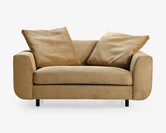 Stol 1,5 pers stol Motive gul fløjl