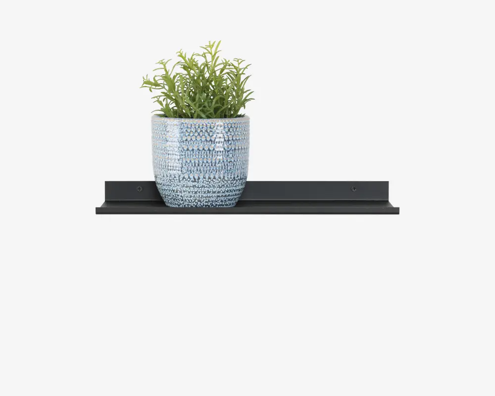 Væghylde metal sort L.40 cm 