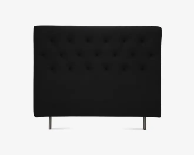 Sengegavl i sort B. 184 cm