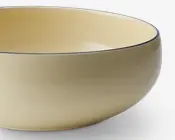 Mandala black rim salatskål gul Ø.20 cm