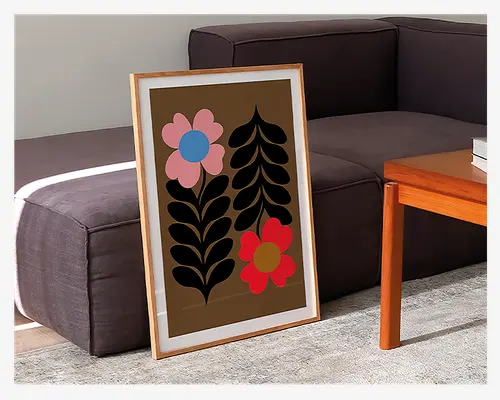 Plakat Flowers Gold