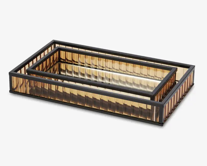 Bakke sæt røget med 2 stk. glas/spejl