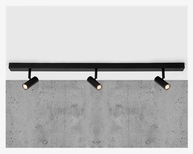 Væg-/loftlampe Omari 3 Sort