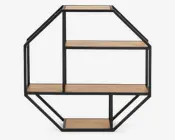 Vægreol Seaford 8 Kantet Vild Eg/Sort