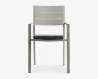 Havestol creme aluminium m/hynde