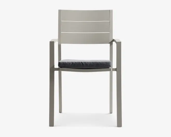 Havestol creme aluminium m/hynde