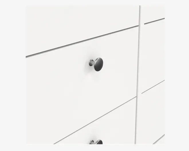 Kommode Madrid med 8 skuffer hvid