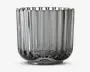 Lyngby fyrfadsstage glas røgfarvet H.6,5 cm 