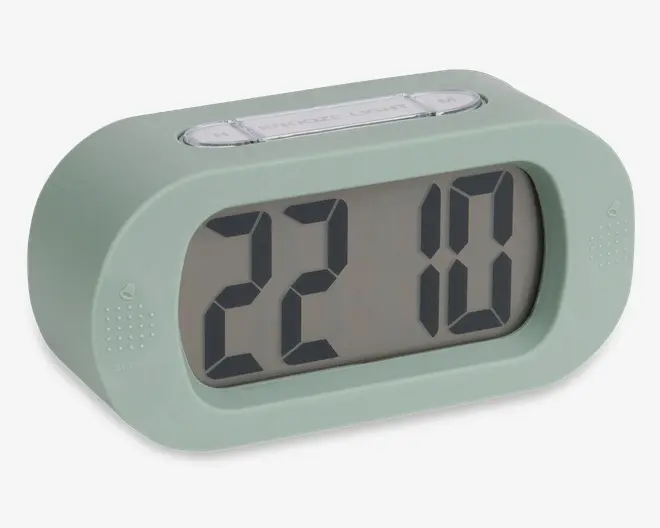 Vækkeur silikone grøn H.7 cm