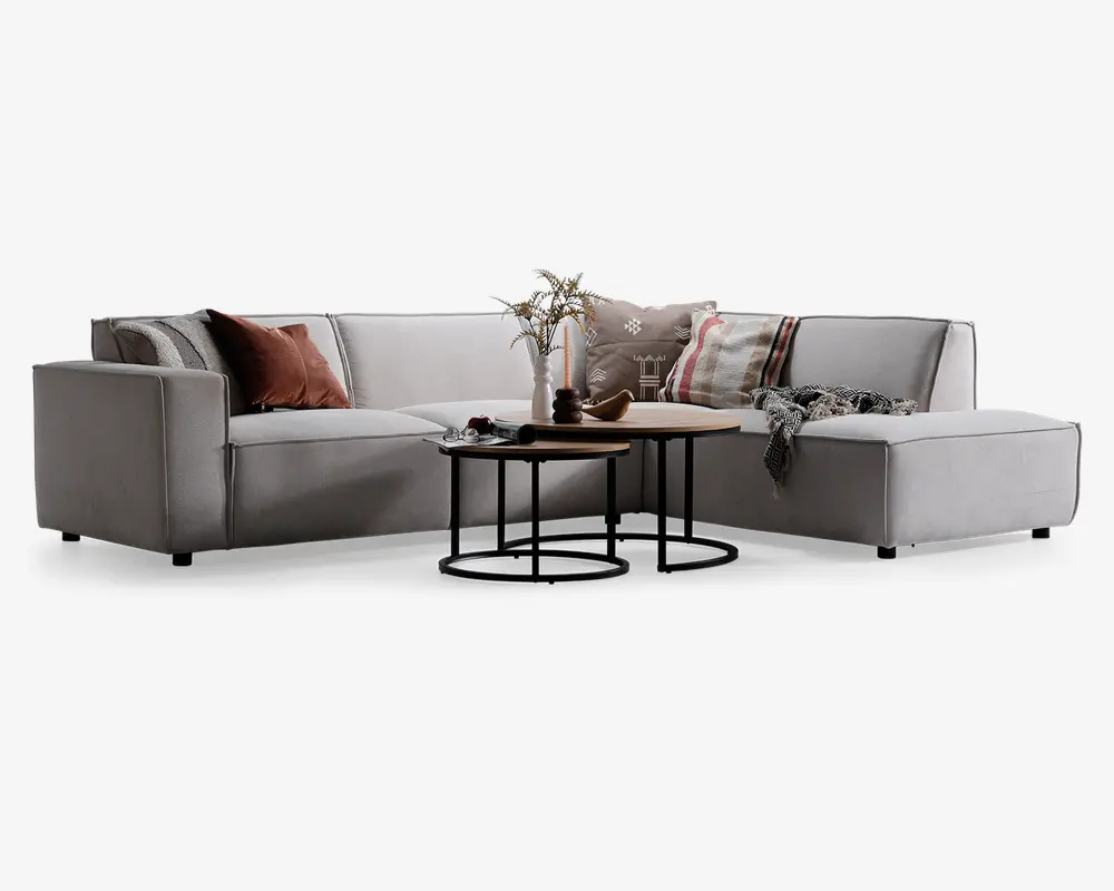 Sofa m/Open End Højrevendt Beige