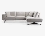 Sofa m. Åben Afslutning Beige Højrevendt