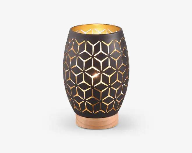 Bordlampe Bidar Sort H.21,5 cm