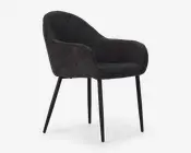 Spisebordsstol med armlæn i grå