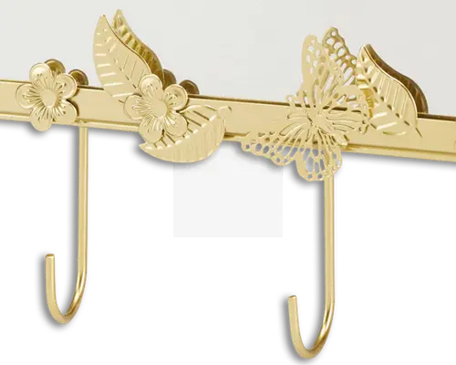 Knage med spejl guld L.40 cm