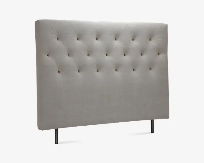 Sengegavl i beige B. 184 cm