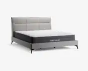 Sengeramme 140 x 200 cm grå