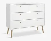 Kommode Bodo med 4 skuffer hvid