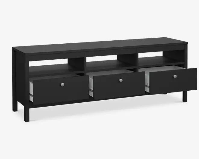Tv-bord Madrid sort m/3 skuffer