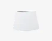 Oval skærm hvid H. 13,5 cm