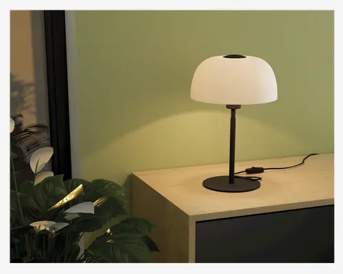 Bordlampe Solo 2 Sort/Hvid H.41,5 cm