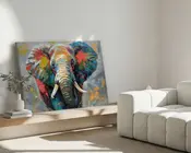 Maleri elefant 80x120 cm 