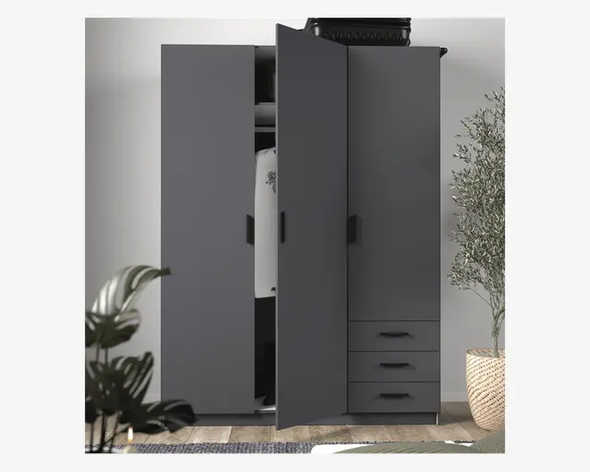 Garderobeskab Sprint m. 3 Låger og 3 Skuffer