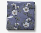 Servietter blå blomster 33x33 cm 