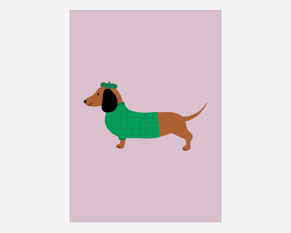 Plakat Dachshund A5