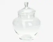 Opbevaringskrukke Med Låg Glas H.31,5 cm