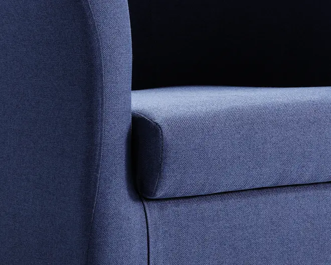 Lænestol Flash Blå Med Eg Ben